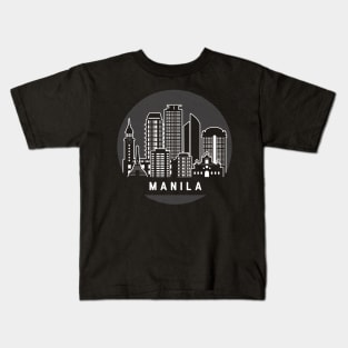 Manila NCR Skyline Kids T-Shirt